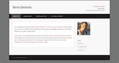 Desktop Screenshot of marinadanilevsky.com